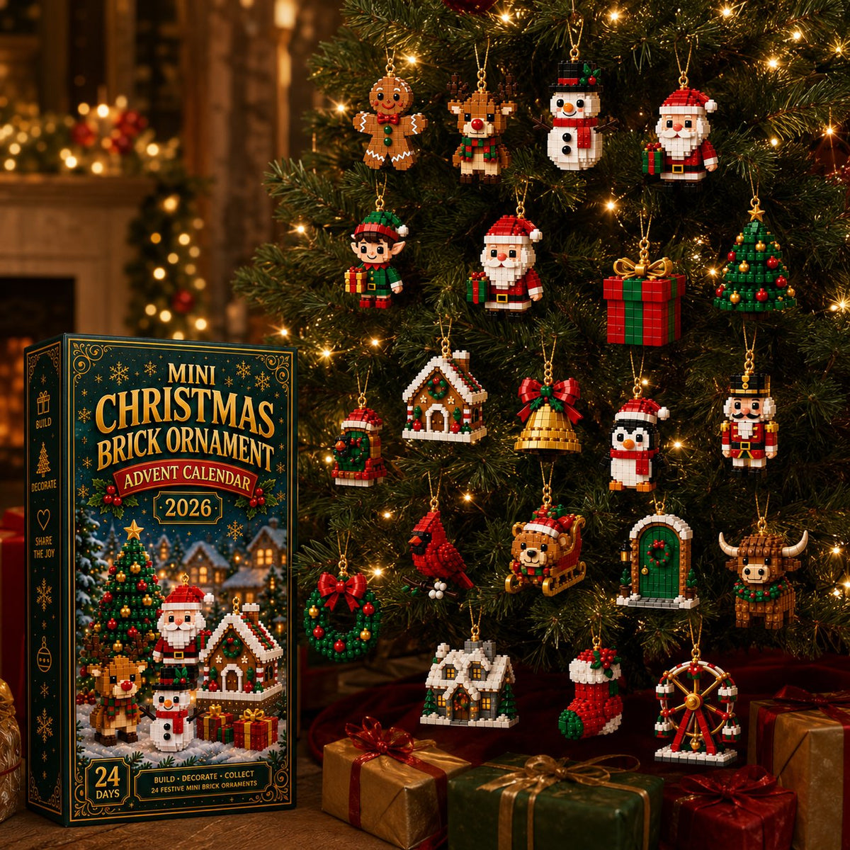 Figurvent - Karácsonyi adventi naptár 24 építhető mini figurával