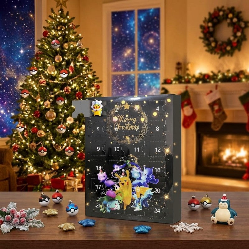 Figumerry - Adventi naptár 3D Pokémon-figurákkal és visszaszámláló dizájnnal