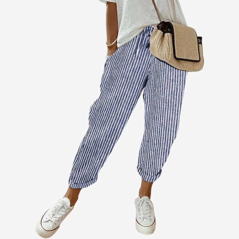 Women's Striped Loose Trousers