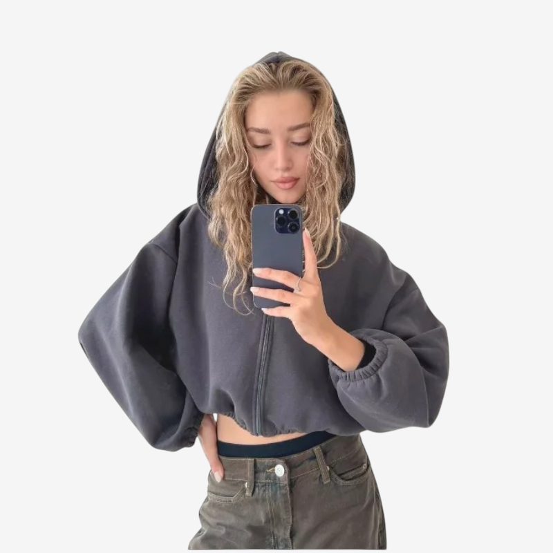 Women’s Stylish Hooded Zip Jacket