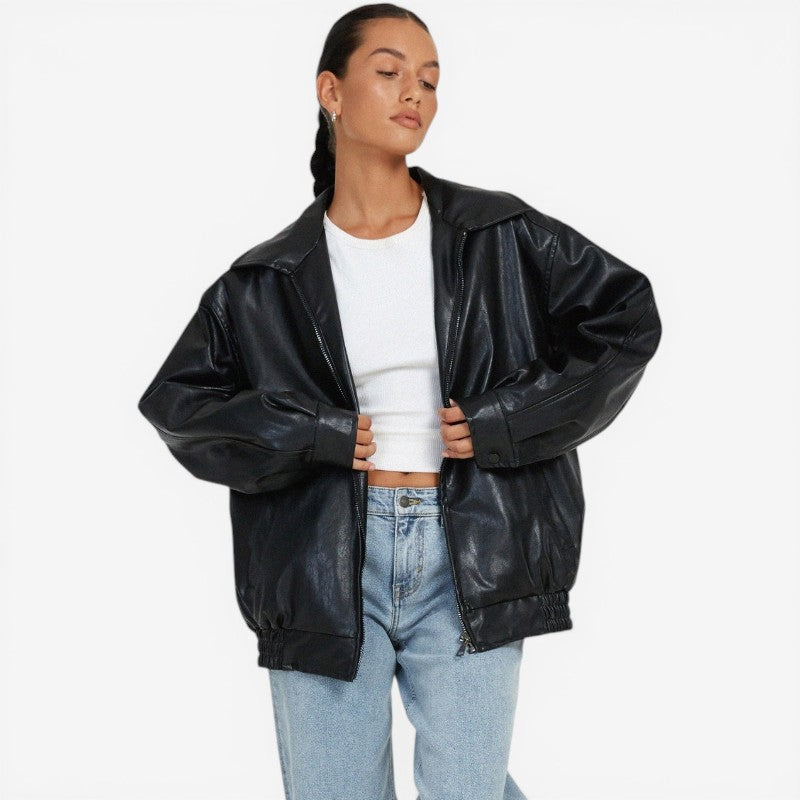Classic Zipper Bomber Jacket