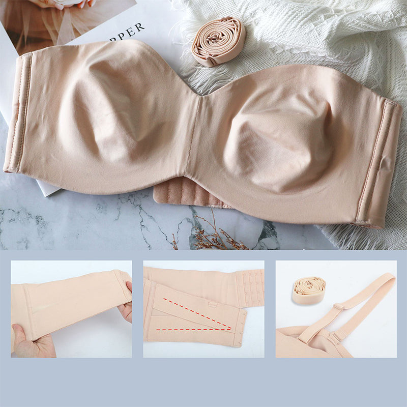 BareLisse - Női pánt nélküli bandeau melltartó levehető pántokkal