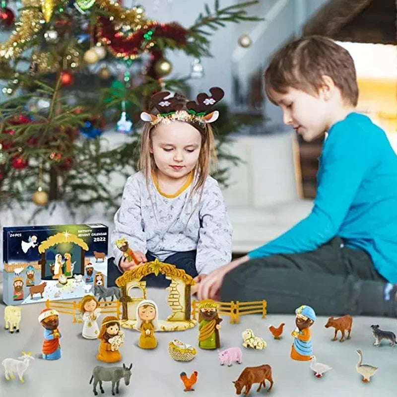 Nativmas - Adventi naptár 24 interaktív betlehemi figurával