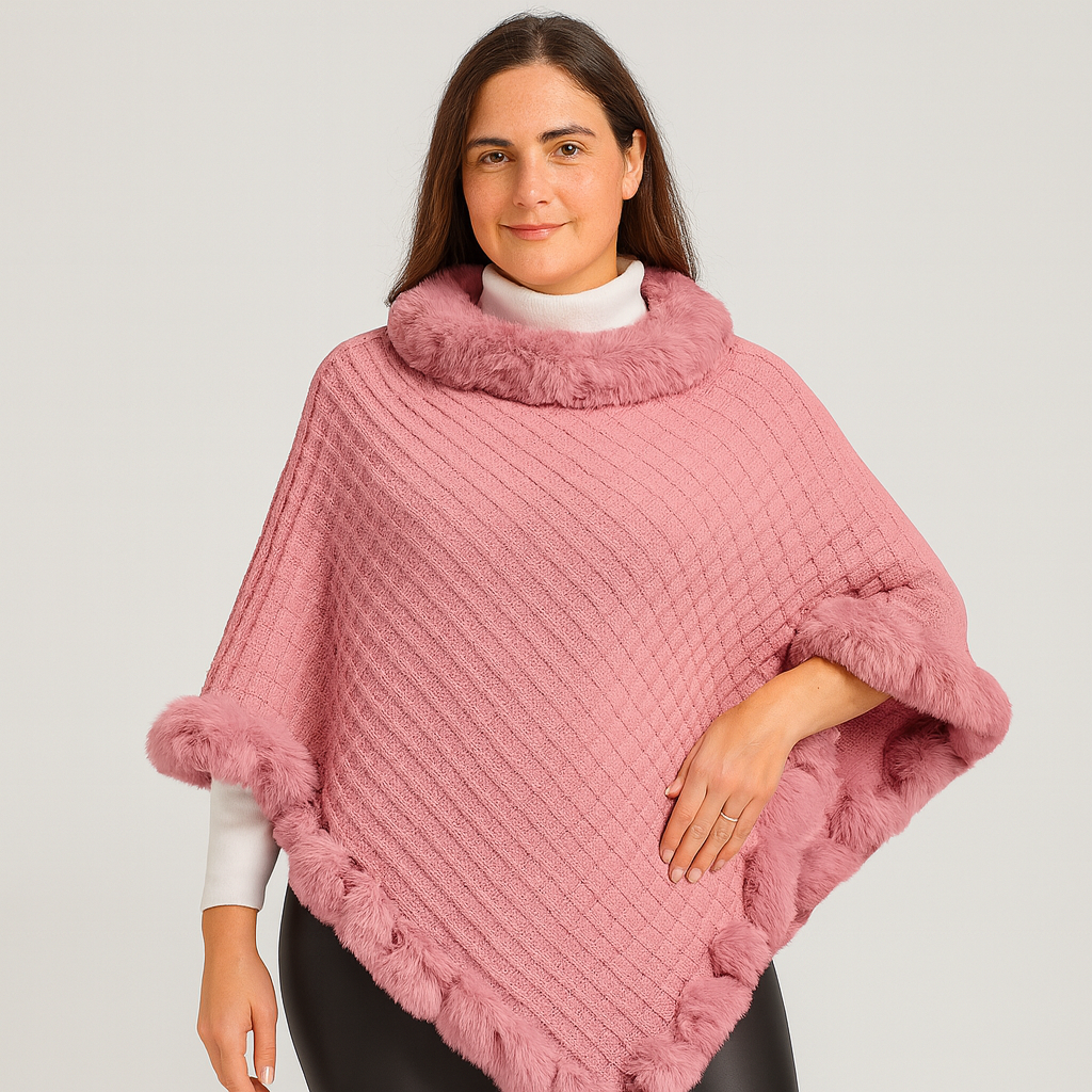Amelinde | Autumn & Winter Sweater Scarf Cape Coat