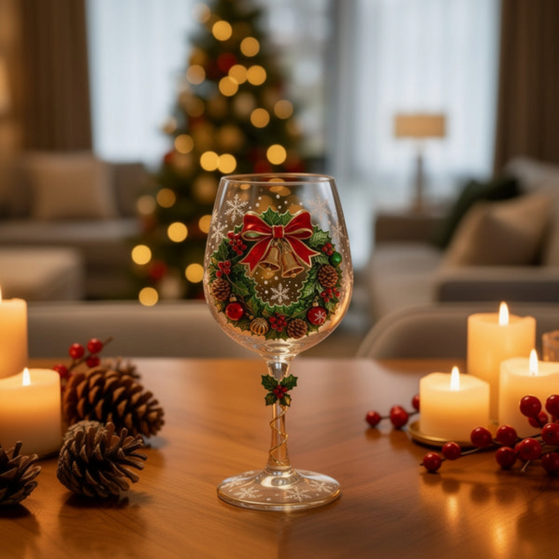 Festiglass - Karácsonyi üvegpohár készlet ünnepi mintákkal