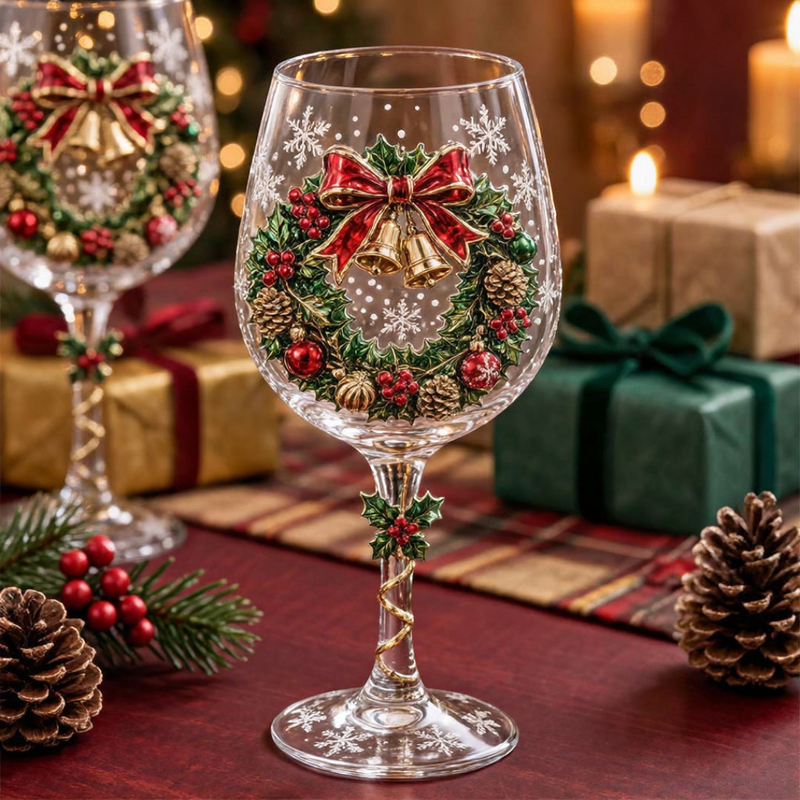 Festiglass - Karácsonyi üvegpohár készlet ünnepi mintákkal