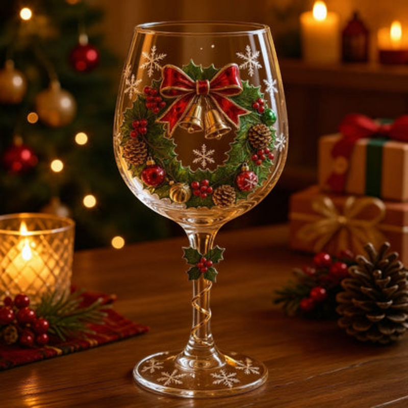 Festiglass - Karácsonyi üvegpohár készlet ünnepi mintákkal
