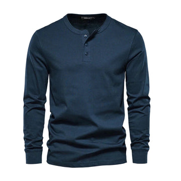 Emil Long-Sleeve Henley Shirt – Slim Fit and Timeless Design