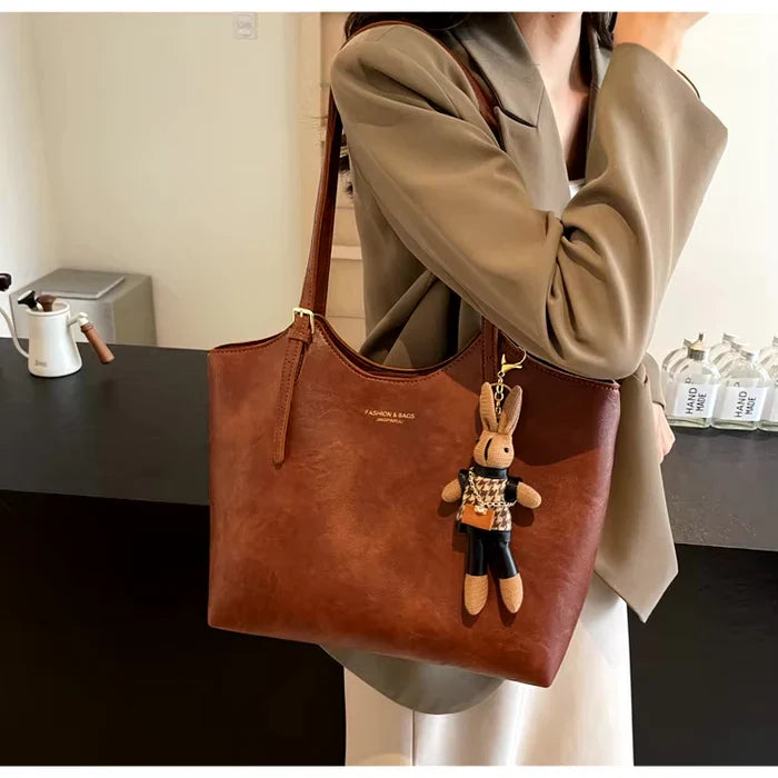 Women’s Shopper Bag - Vintage Design with Classic Charm | Spacious Organized Interior & Adjustable Strap | Everyday Style for Work, Shopping or Travel
