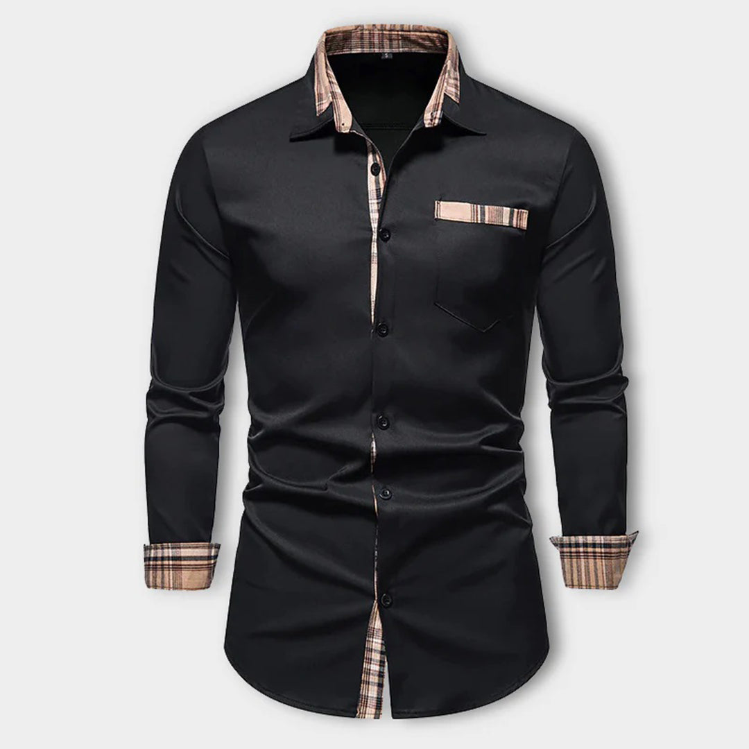 Noah - Casual Long Sleeve Shirt with Buttons and Pockets