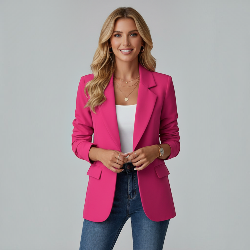 Women’s Stylish Folded Collar Blazer