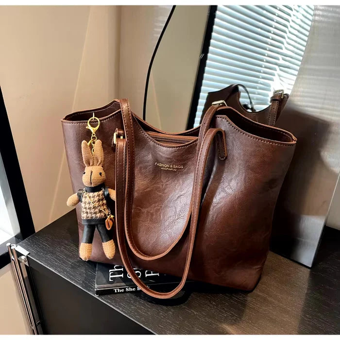 Women’s Shopper Bag - Vintage Design with Classic Charm | Spacious Organized Interior & Adjustable Strap | Everyday Style for Work, Shopping or Travel