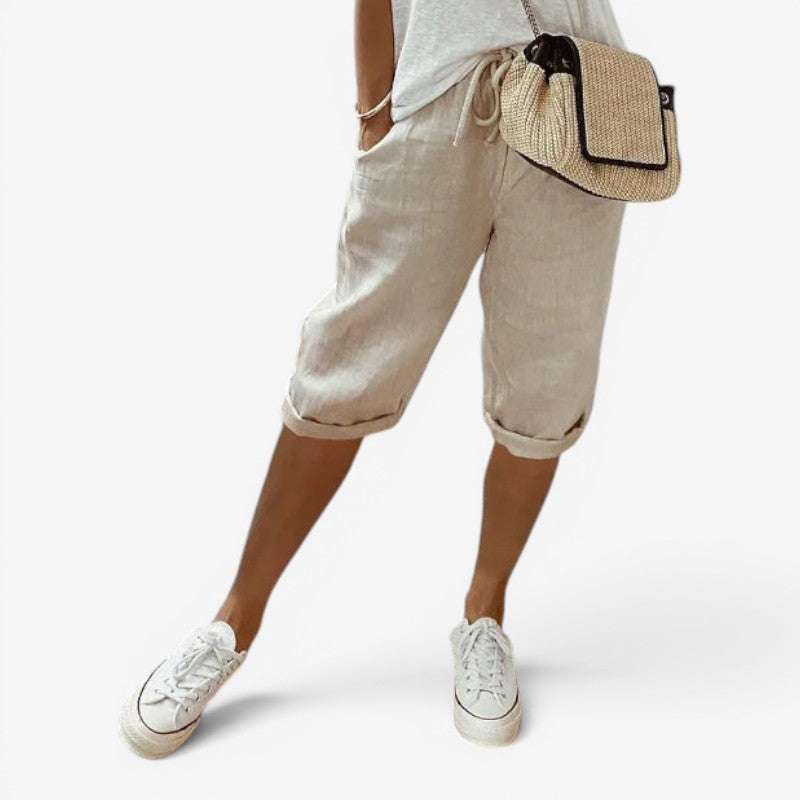 Stylish Women's Capri Pants with Adjustable Drawstring