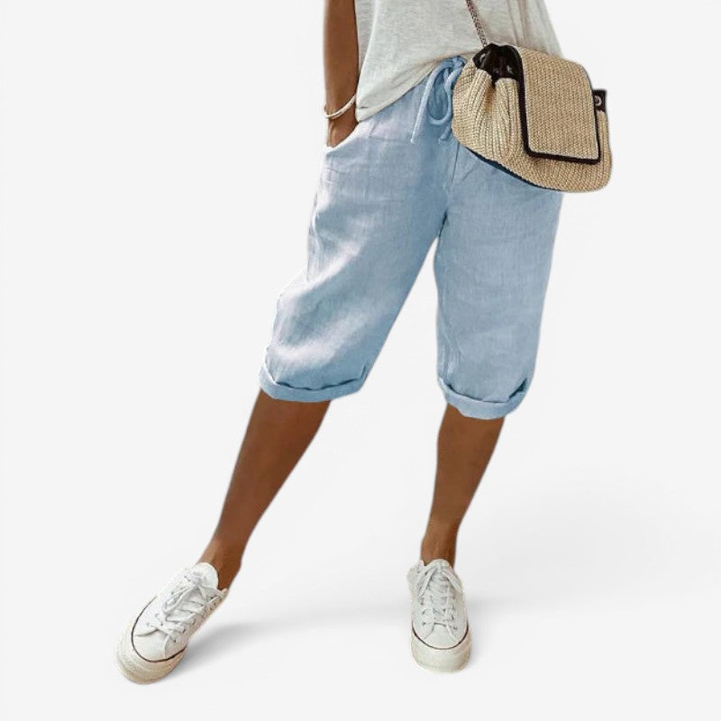 Stylish Women's Capri Pants with Adjustable Drawstring