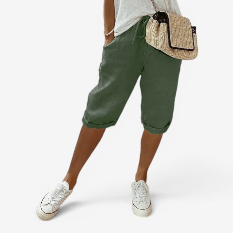 Stylish Women's Capri Pants with Adjustable Drawstring