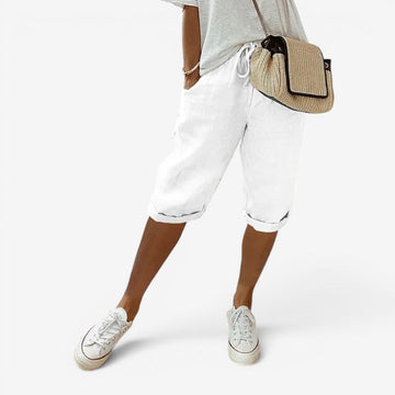 Stylish Women's Capri Pants with Adjustable Drawstring