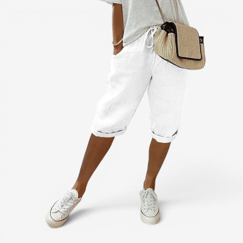 Stylish Women's Capri Pants with Adjustable Drawstring