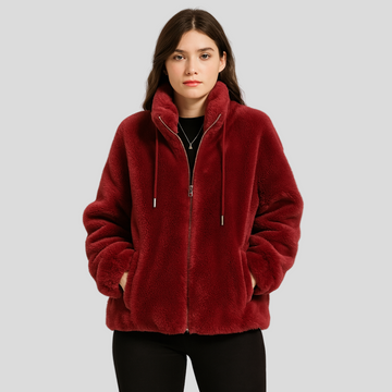Kortney | Red Faux Fur Coat