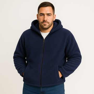 Falko | Fleece-lined winter jacket with hood for men