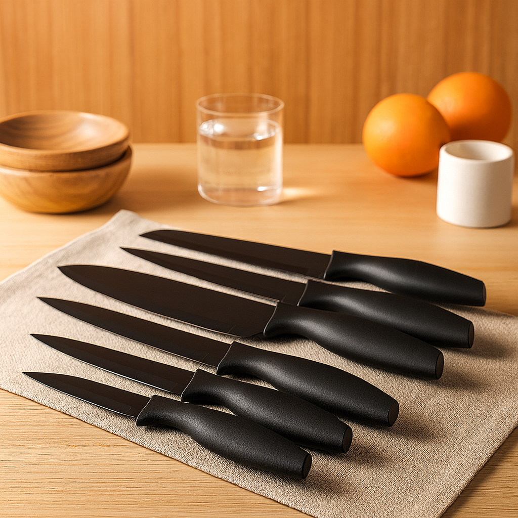 Adrian | Stainless Steel Kitchen Knife Set with Block