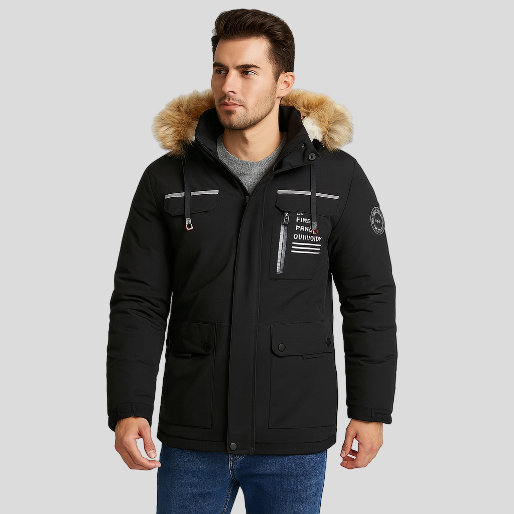 Harrison | Waterproof Quilted Jacket with Faux Fur Hoodie
