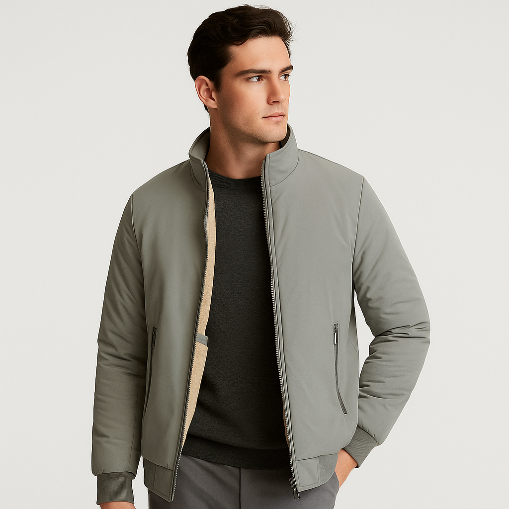 Erik | Warm men's fleece Jacket and stand-up Collar