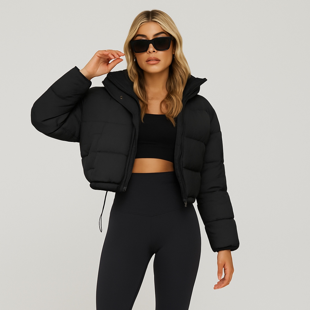 Alora | Pleated Drawstring Winter Coat