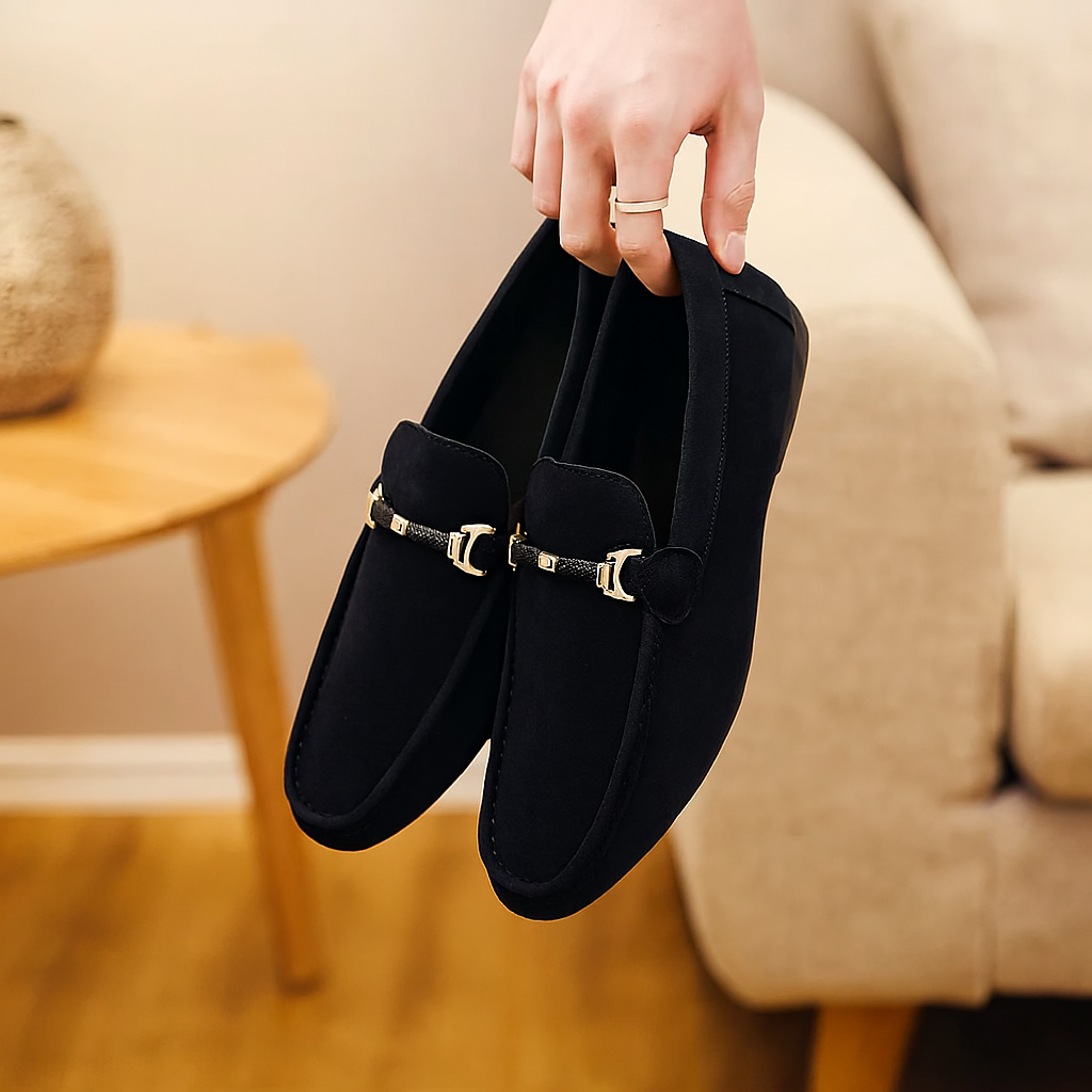Elijah Leather Moccasin Loafer – Flexible and Stylish Men's Shoes