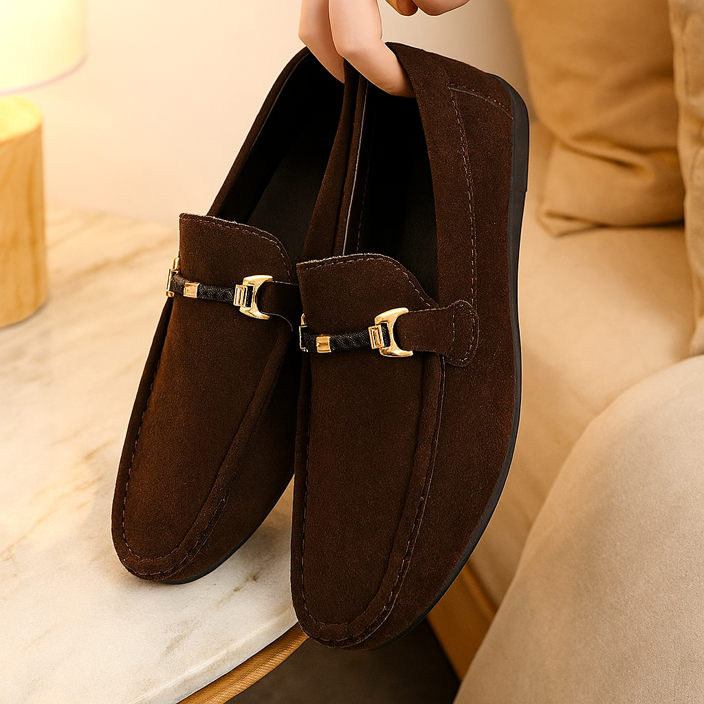 Elijah Leather Moccasin Loafer – Flexible and Stylish Men's Shoes