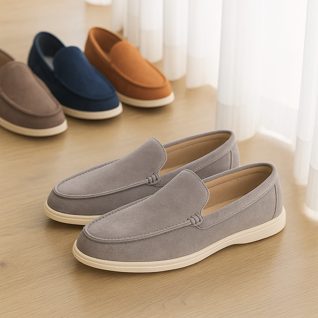 Bruno Classic Suede Loafers – Handmade Men's Slippers
