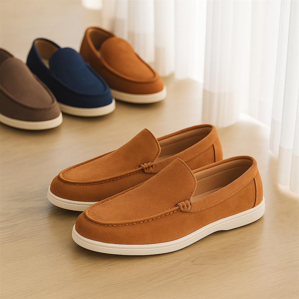 Bruno Classic Suede Loafers – Handmade Men's Slippers