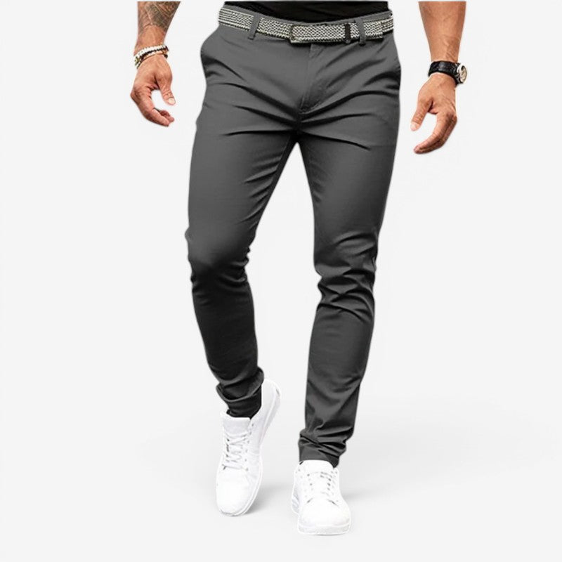 Men's Casual Slim Fit Pants with Pockets