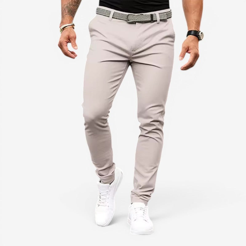 Men's Casual Slim Fit Pants with Pockets
