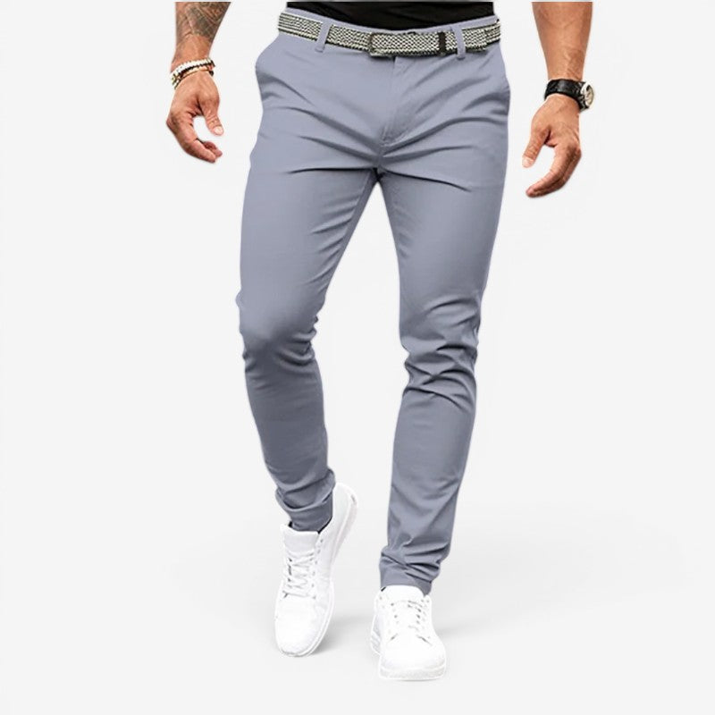 Men's Casual Slim Fit Pants with Pockets