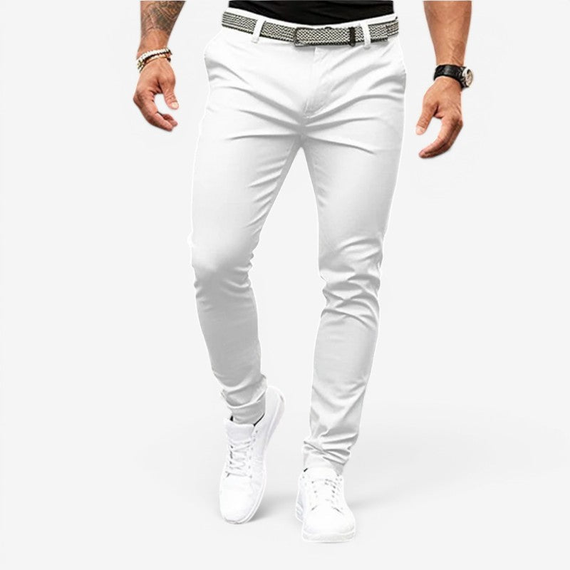 Men's Casual Slim Fit Pants with Pockets