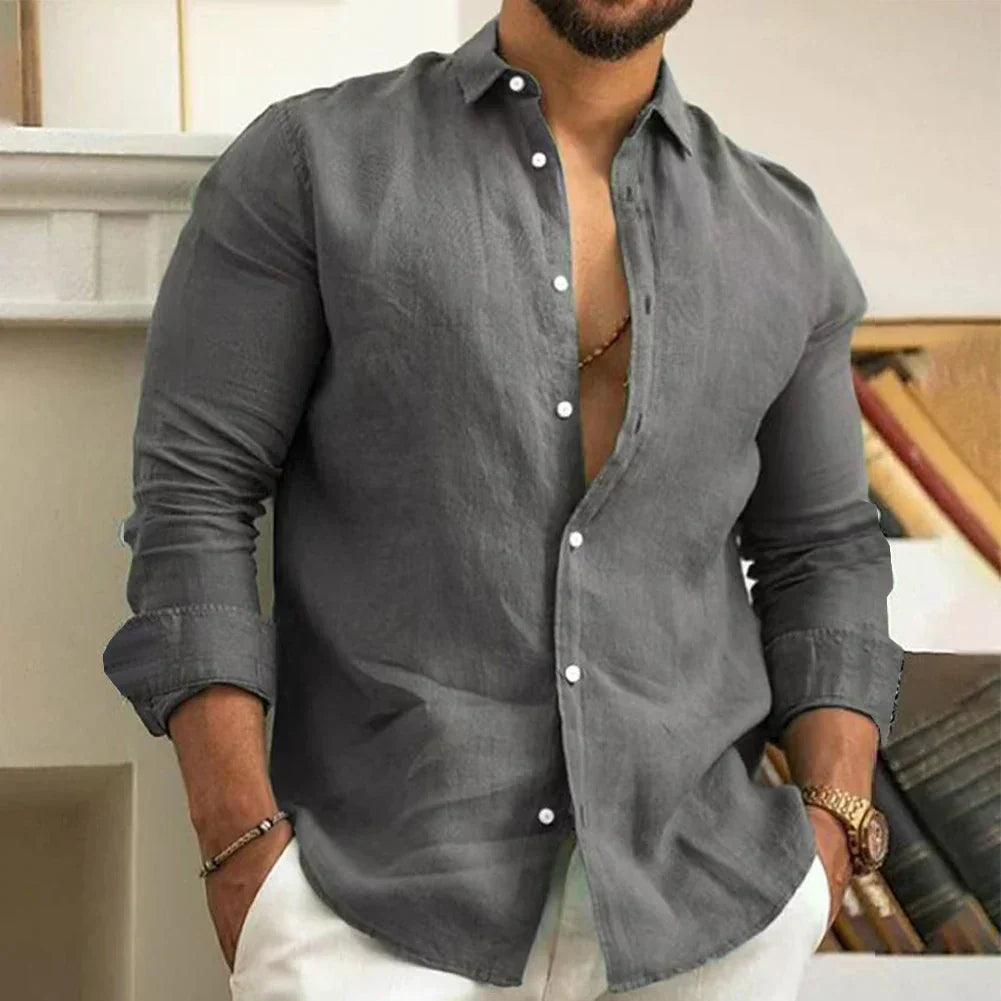 Emil Classic Long Sleeve Shirt with Buttonhole