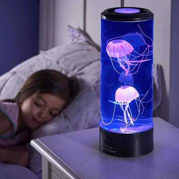 AquaLume - Soothing Jellyfish Mood Lamp Realistic Floating Jellyfish with Calming Color-Changing LED | Whisper-Quiet LED Ambience for Relaxation | Elegant Accent for Bedroom, Office, Spa, or Wellness Space