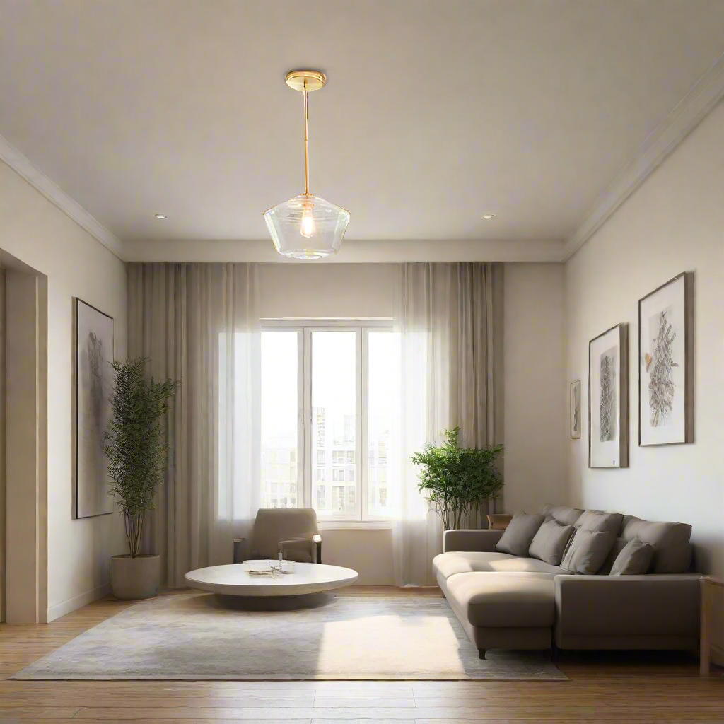LumaGlow - Elegant Pendant Light Clear Glass Shade with Brass Finish | Soft Ambient Glow for Timeless Sophistication | Adjustable Hanging Length for Kitchen, Dining, Hallway, or Any Room