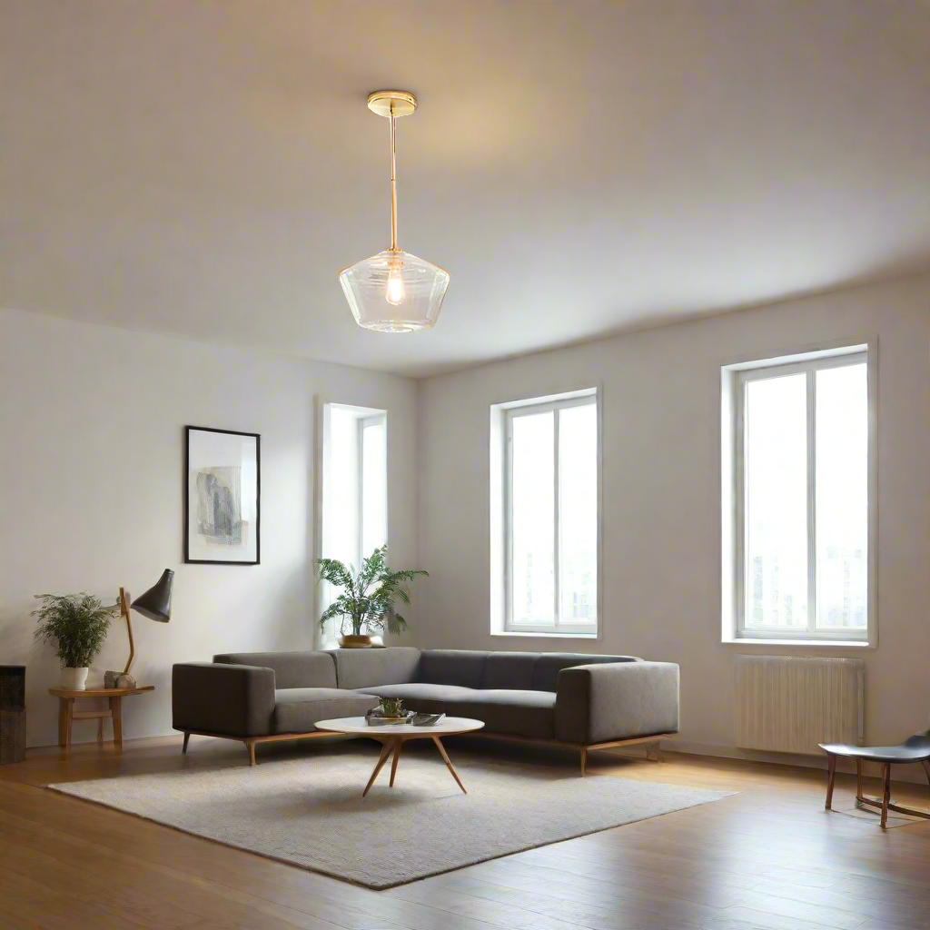 LumaGlow - Elegant Pendant Light Clear Glass Shade with Brass Finish | Soft Ambient Glow for Timeless Sophistication | Adjustable Hanging Length for Kitchen, Dining, Hallway, or Any Room