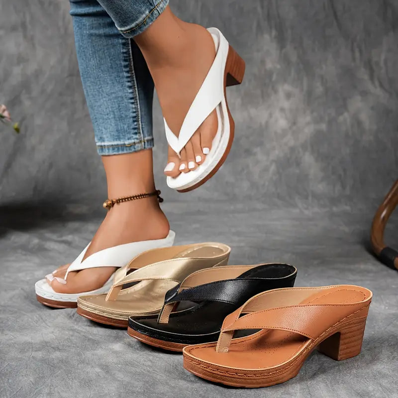 Women’s Stylish Open Toe Thick Heel Sandals