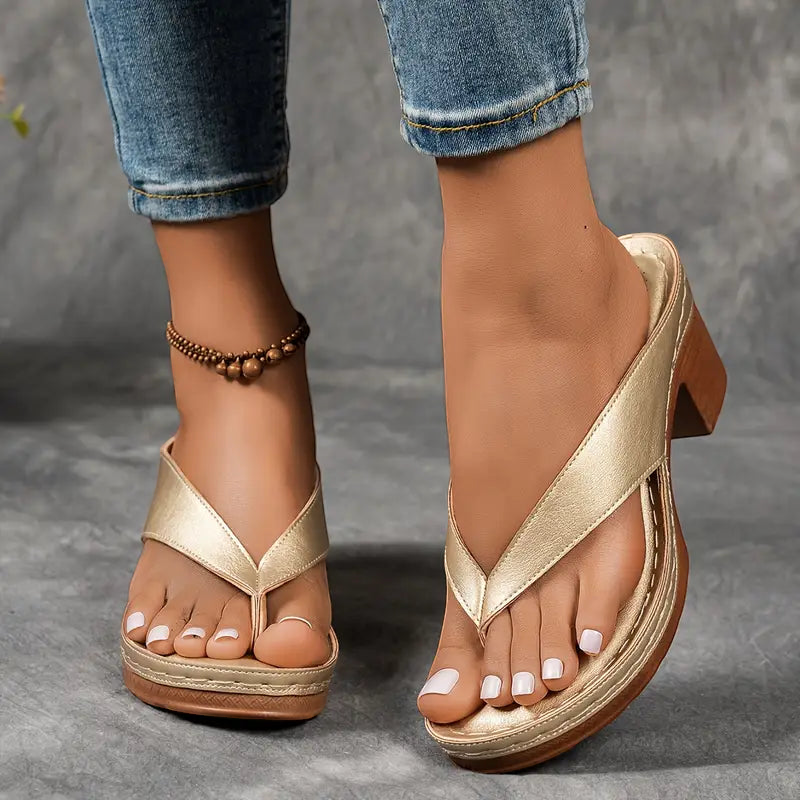 Women’s Stylish Open Toe Thick Heel Sandals