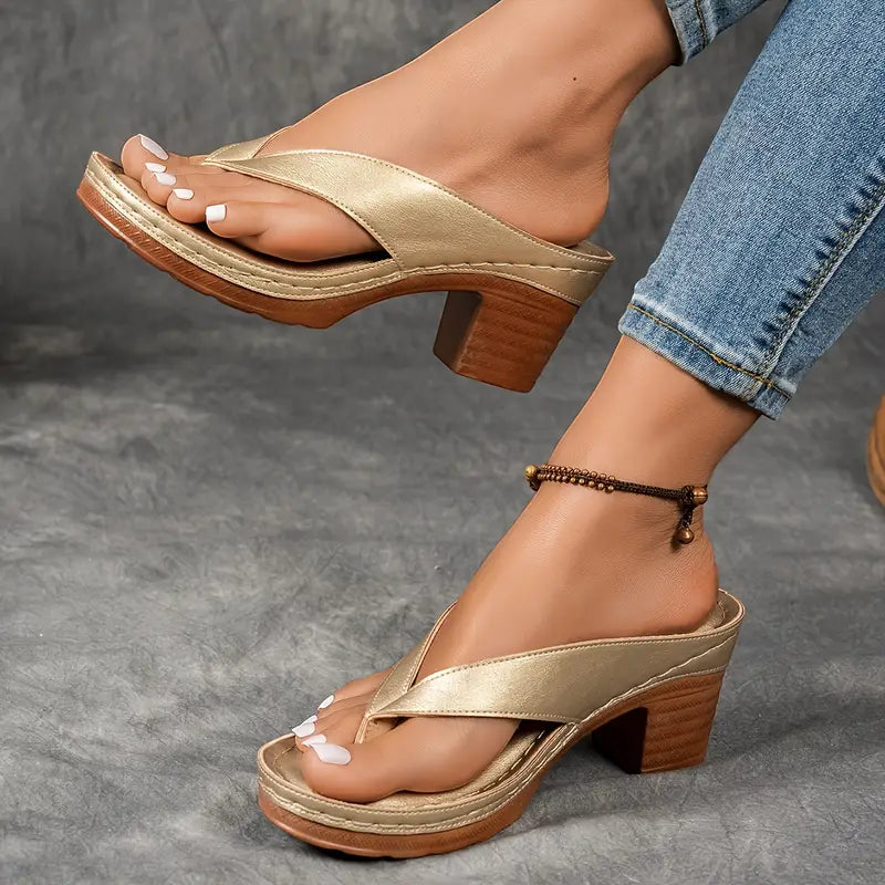 Women’s Stylish Open Toe Thick Heel Sandals