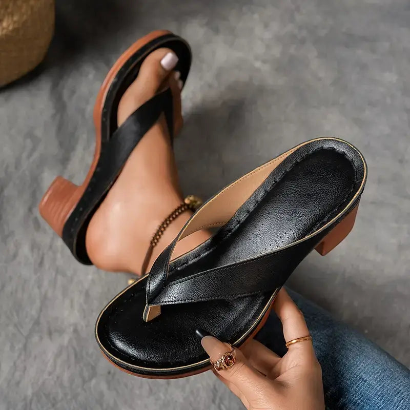 Women’s Stylish Open Toe Thick Heel Sandals