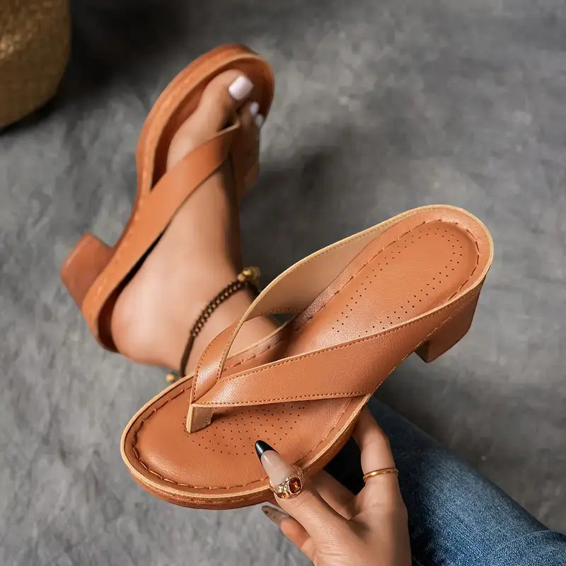 Women’s Stylish Open Toe Thick Heel Sandals