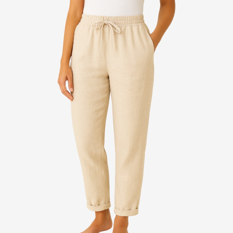 Women's Relaxed Wide Leg Trousers with Pockets