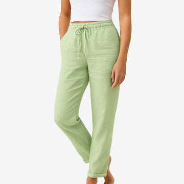 Women's Relaxed Wide Leg Trousers with Pockets