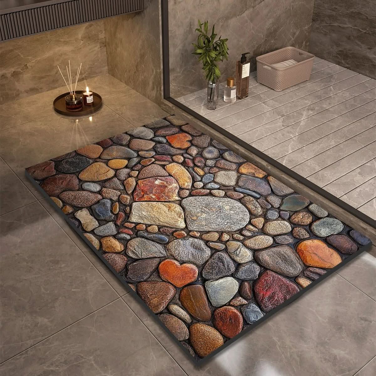 DryStone – Fürdőszobai szőnyeg kovaföld felülettel