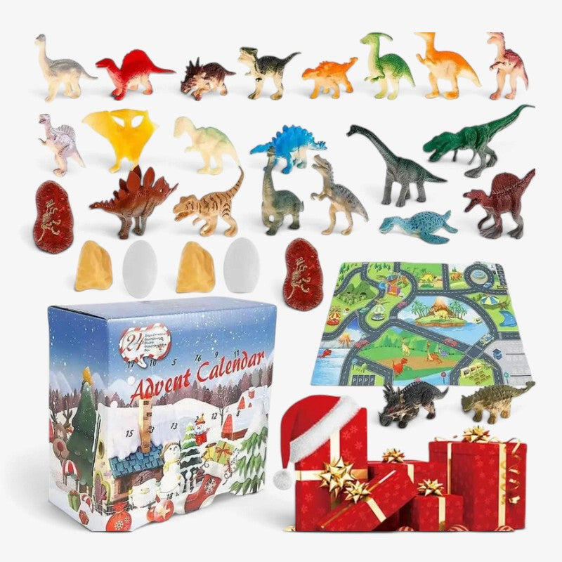 Rexmas - Dinoszaurusz adventi naptár 24 figurával és játszószőnyeggel