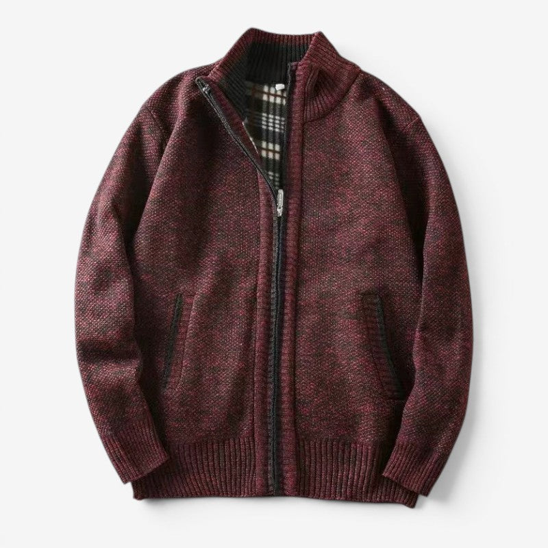 Men's Stylish Zip Front Cardigan Jacket