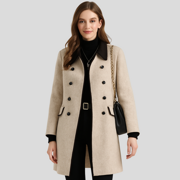 Dorothy | Elegant Contrast Trim Coat